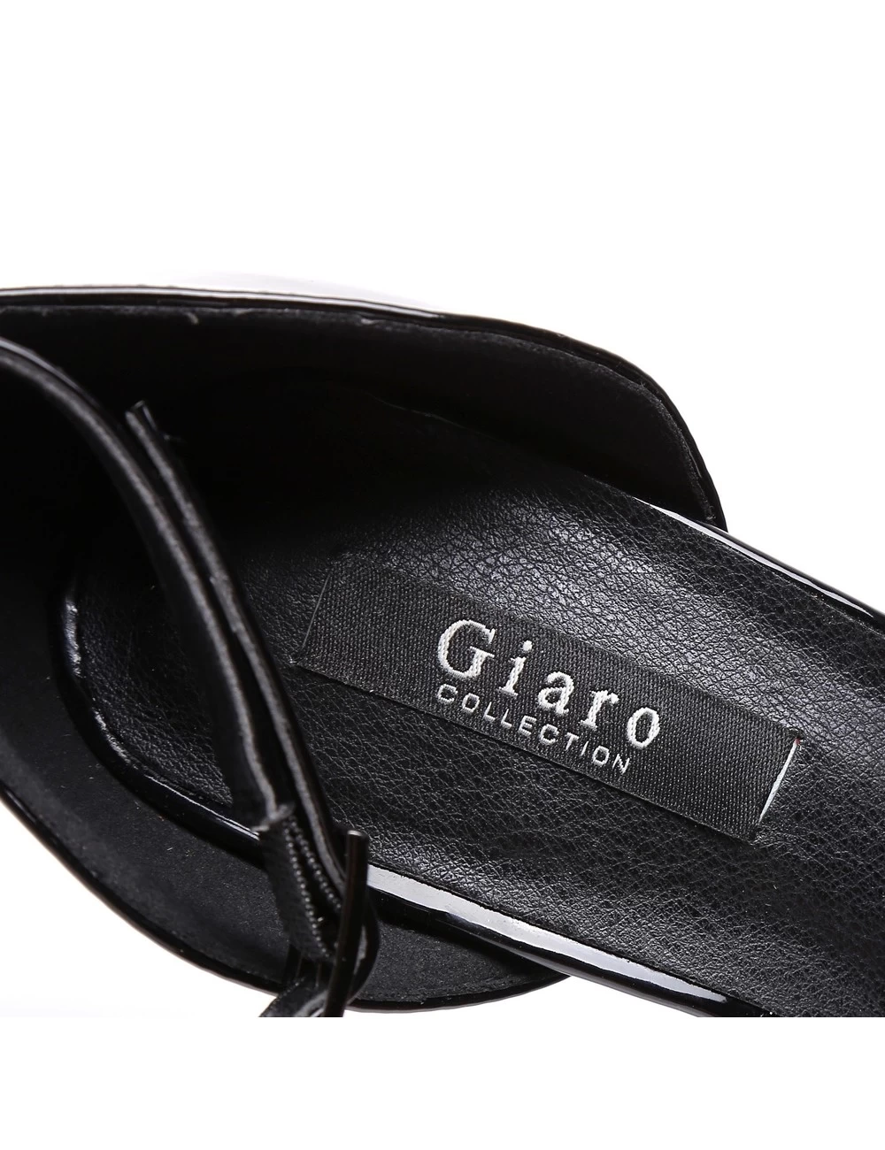Giaro Black Shiny Giaro "Galana" Sandals 6 Giaro Black Shiny Giaro "Galana" Sandals - Image 6