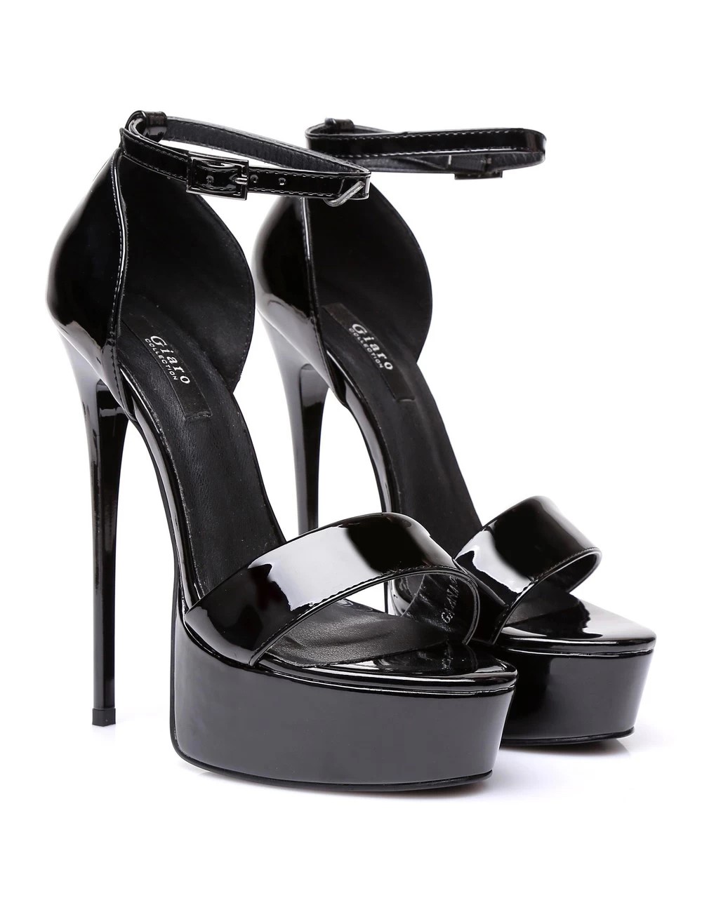 Giaro Black Shiny Giaro "Galana" Sandals 8 Giaro Black Shiny Giaro "Galana" Sandals - Image 8