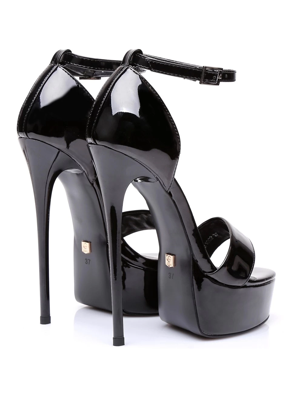 Giaro Black Shiny Giaro "Galana" Sandals 9 Giaro Black Shiny Giaro "Galana" Sandals - Image 9
