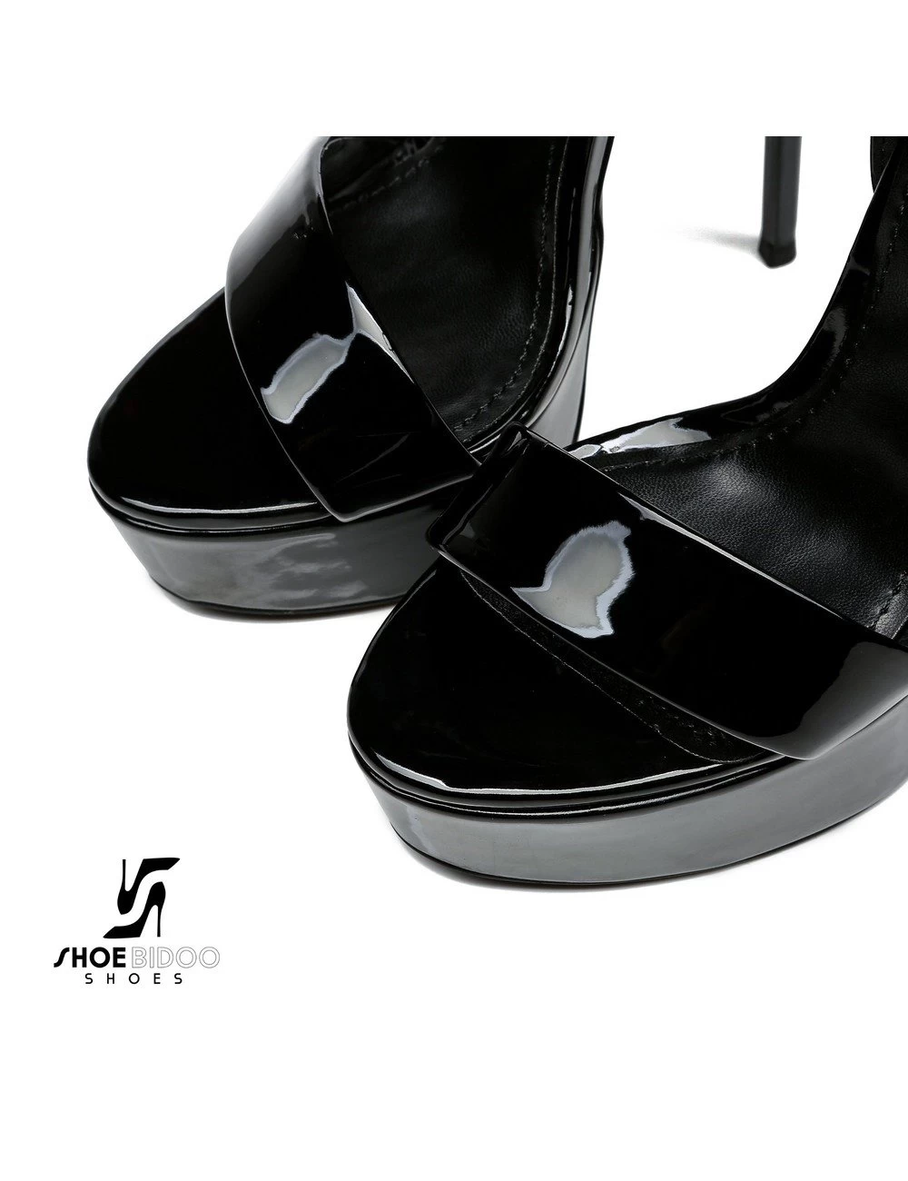 Giaro Black Shiny Giaro MINA High Ankle Belt Sandals 8 Giaro Black Shiny Giaro MINA High Ankle Belt Sandals - Image 8