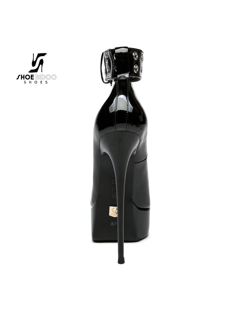 Giaro Black Shiny Giaro "Posessed" Platform Pumps With Big Belt 3 Giaro Black Shiny Giaro "Posessed" Platform Pumps With Big Belt - Image 3