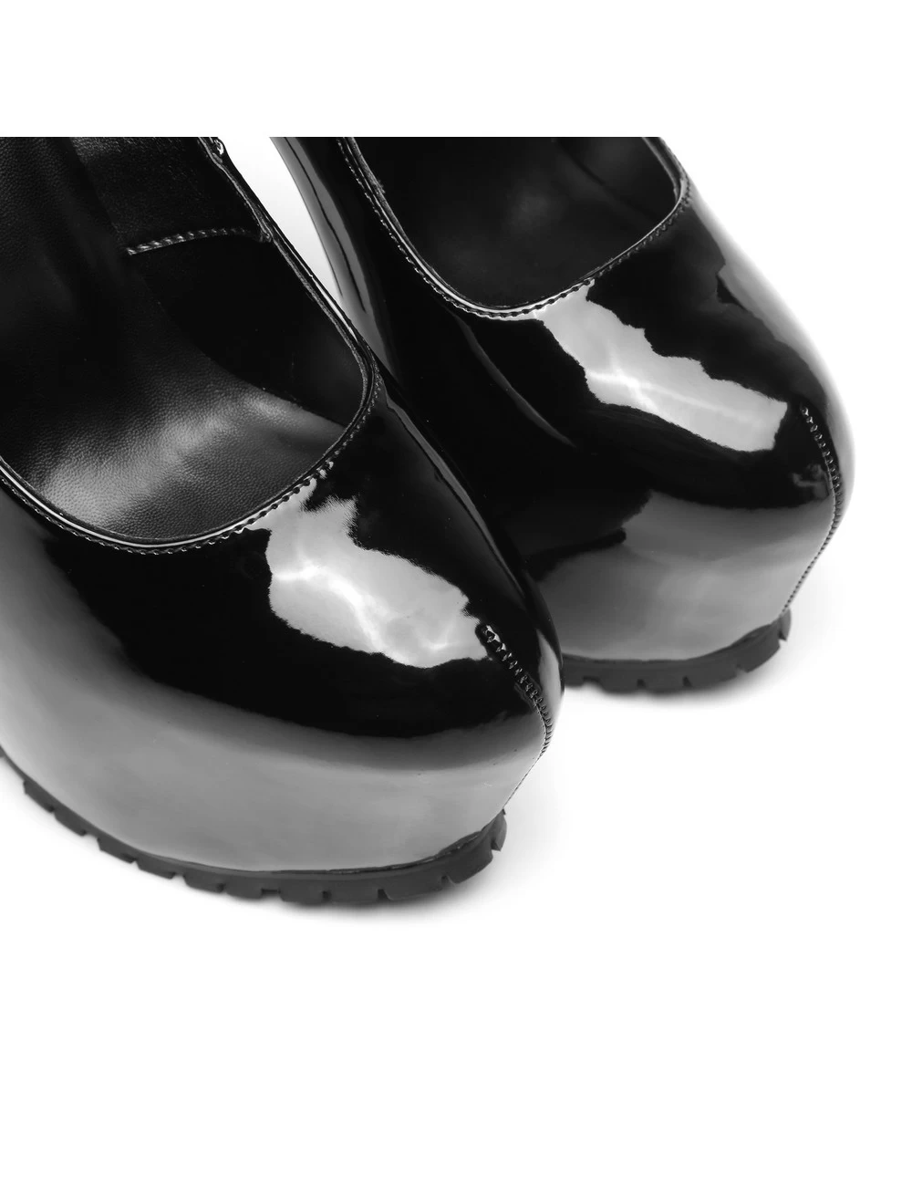 Giaro Black Shiny Giaro "Profile" Platform Pumps 7 Giaro Black Shiny Giaro "Profile" Platform Pumps - Image 7