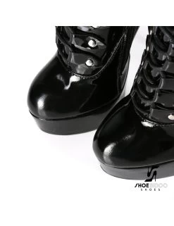 Giaro Black Shiny Lace-up Ultra "Galana MIATLA" Ankle Boots -Urban Sole Shop giaro black shiny lace up ultra galana miatla ankl 8