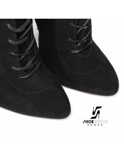 Giaro Black Suede Ankle Boots With Ultra High Silver Metal Heels And Lacing -Urban Sole Shop giaro black suede ankle boots with ultra high silv 6