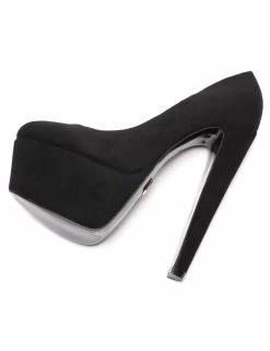 Giaro Black Velour Giaro "Destroyer" Platform Pumps With High Thick Heels -Urban Sole Shop giaro black velour giaro destroyer platform pumps 8