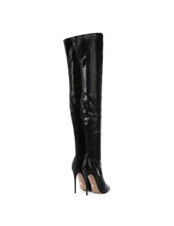 Giaro Giaro BELINDA BLACK SNAKE THIGH BOOTS 15 Giaro Giaro BELINDA BLACK SNAKE THIGH BOOTS -Urban Sole Shop giaro giaro belinda black snake thigh boots 5