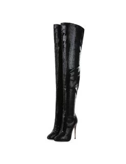 Giaro Giaro BELINDA BLACK SNAKE THIGH BOOTS 16 Giaro Giaro BELINDA BLACK SNAKE THIGH BOOTS -Urban Sole Shop giaro giaro belinda black snake thigh boots 6