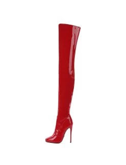Giaro Giaro BELINDA RED SHINY THIGH BOOTS