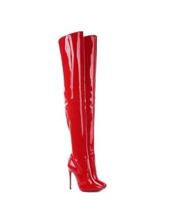 Giaro Giaro BELINDA RED SHINY THIGH BOOTS -Urban Sole Shop giaro giaro belinda red shiny thigh boots 4