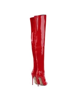 Giaro Giaro BELINDA RED SHINY THIGH BOOTS -Urban Sole Shop giaro giaro belinda red shiny thigh boots 5