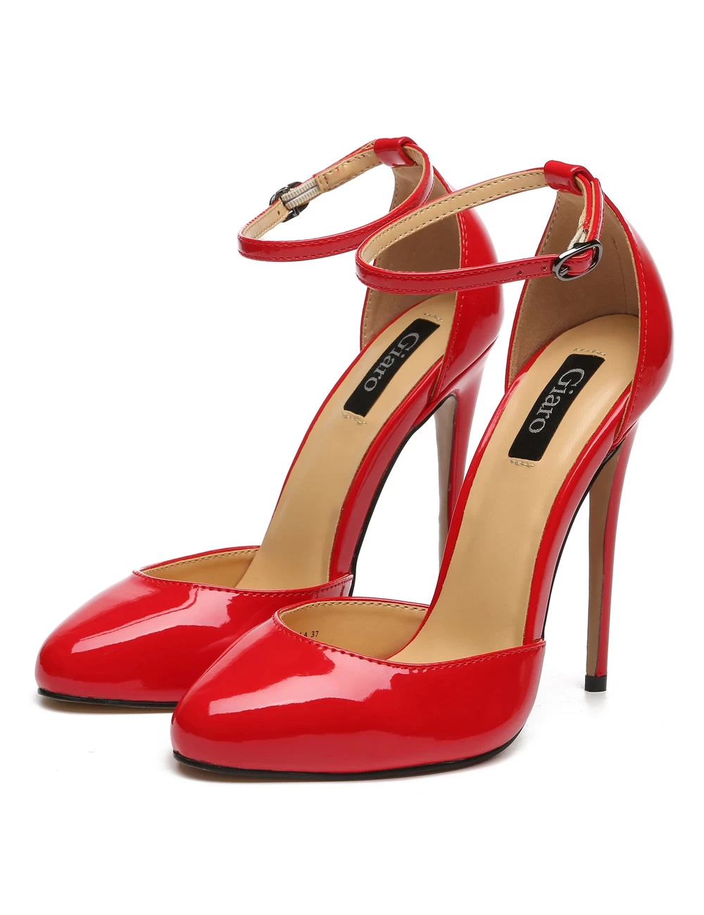 Giaro Giaro BELLA RED SHINY OPEN PUMPS 8 Giaro Giaro BELLA RED SHINY OPEN PUMPS - Image 8
