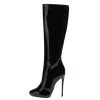 Giaro Giaro BRANDY BLACK SHINY KNEE BOOTS