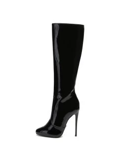 Giaro Giaro BRANDY BLACK SHINY KNEE BOOTS