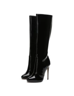 Giaro Giaro BRANDY BLACK SHINY KNEE BOOTS 17 Giaro Giaro BRANDY BLACK SHINY KNEE BOOTS -Urban Sole Shop giaro giaro brandy black shiny knee boots 7