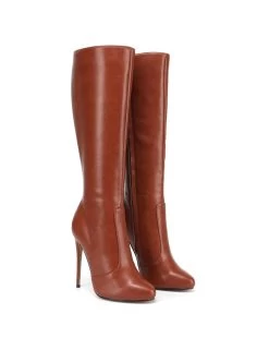 Giaro Giaro BRANDY BROWN MATTE KNEE BOOTS -Urban Sole Shop giaro giaro brandy brown matte knee boots 8