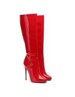 Giaro Giaro BRANDY RED SHINY KNEE BOOTS -Urban Sole Shop giaro giaro brandy red shiny knee boots 5