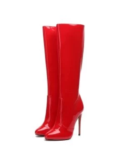 Giaro Giaro BRANDY RED SHINY KNEE BOOTS -Urban Sole Shop giaro giaro brandy red shiny knee boots 7