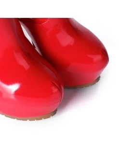 Giaro Giaro Cameron Red Shiny Knee Boots - Back Zipper -Urban Sole Shop giaro giaro cameron red shiny knee boots back zipp 5