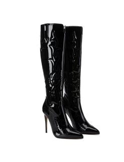 Giaro Giaro Eldora Cowboy Knee Boots In Black Shiny -Urban Sole Shop giaro giaro eldora cowboy knee boots in black shin 8
