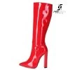 Giaro Giaro Fashion Knee Boots TAKEN In Red Patent