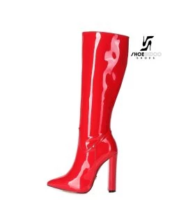 Giaro Giaro Fashion Knee Boots TAKEN In Red Patent