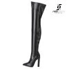 Giaro Giaro Fashion Thigh Boots TRINKET In Black Mat