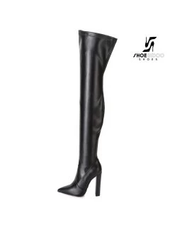 Giaro Giaro Fashion Thigh Boots TRINKET In Black Mat