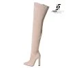 Giaro Giaro Fashion Thigh Boots TRINKET In Stone Suede
