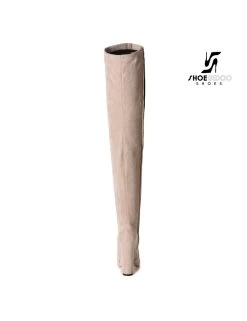 Giaro Giaro Fashion Thigh Boots TRINKET In Stone Suede -Urban Sole Shop giaro giaro fashion thigh boots trinket in stone s 3