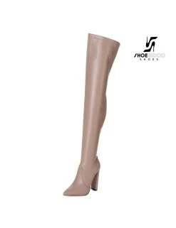 Giaro Giaro Fashion Thigh Boots TRINKET In Taupe Matte -Urban Sole Shop giaro giaro fashion thigh boots trinket in taupe m 2