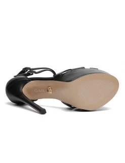 Giaro Giaro KARELESS BLACK MATTE T-STRAP SANDALS -Urban Sole Shop giaro giaro kareless black matte t strap sandals 4