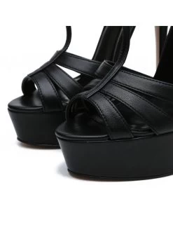 Giaro Giaro KARELESS BLACK MATTE T-STRAP SANDALS -Urban Sole Shop giaro giaro kareless black matte t strap sandals 8