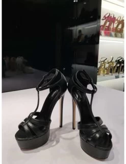 Giaro Giaro KARELESS BLACK MATTE T-STRAP SANDALS -Urban Sole Shop giaro giaro kareless black matte t strap sandals 9