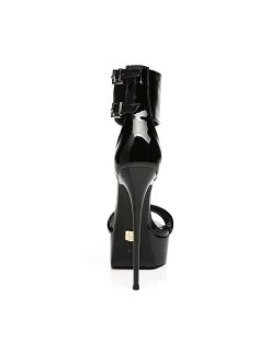 Giaro Giaro KATE | BLACK SHINY | ANKLE BELT PLATFORM SANDALS -Urban Sole Shop giaro giaro kate black shiny ankle belt platform s 3