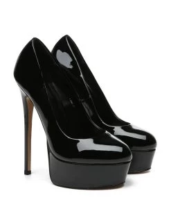 Giaro Giaro KIKI BLACK SHINY PLATFORM PUMPS -Urban Sole Shop giaro giaro kiki black shiny platform pumps 5