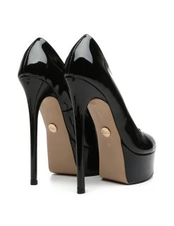 Giaro Giaro KIKI BLACK SHINY PLATFORM PUMPS -Urban Sole Shop giaro giaro kiki black shiny platform pumps 6