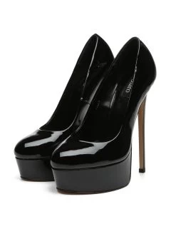 Giaro Giaro KIKI BLACK SHINY PLATFORM PUMPS -Urban Sole Shop giaro giaro kiki black shiny platform pumps 7