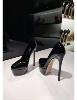 Giaro Giaro KIKI BLACK SHINY PLATFORM PUMPS -Urban Sole Shop giaro giaro kiki black shiny platform pumps 9