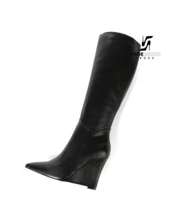 Giaro Giaro Knee Boots With Wedge Heel ELLA In Black -Urban Sole Shop giaro giaro knee boots with wedge heel ella in bla 11