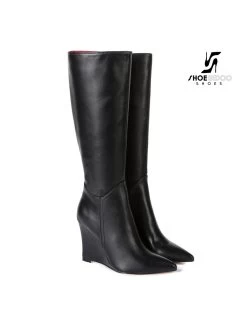 Giaro Giaro Knee Boots With Wedge Heel ELLA In Black -Urban Sole Shop giaro giaro knee boots with wedge heel ella in bla 16