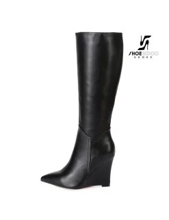 Giaro Giaro Knee Boots With Wedge Heel ELLA In Black