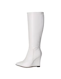 Giaro Giaro Knee Boots With Wedge Heel ELLA In White
