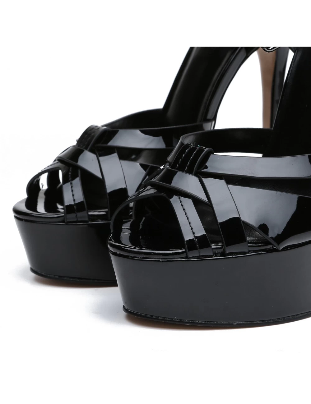 Giaro Giaro KORI BLACK SHINY SANDALS 9 Giaro Giaro KORI BLACK SHINY SANDALS - Image 9