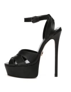 Giaro Giaro KROSS BLACK MATTE SANDALS