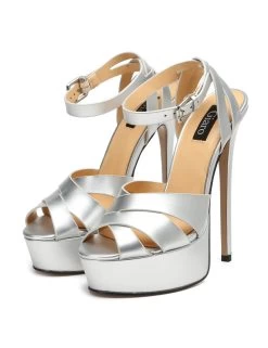 Giaro Giaro KROSS SILVER METALLIC MATTE SANDALS -Urban Sole Shop giaro giaro kross silver metallic matte sandals 7
