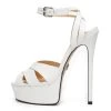 Giaro Giaro KROSS WHITE MATTE STRAPPY SANDALS