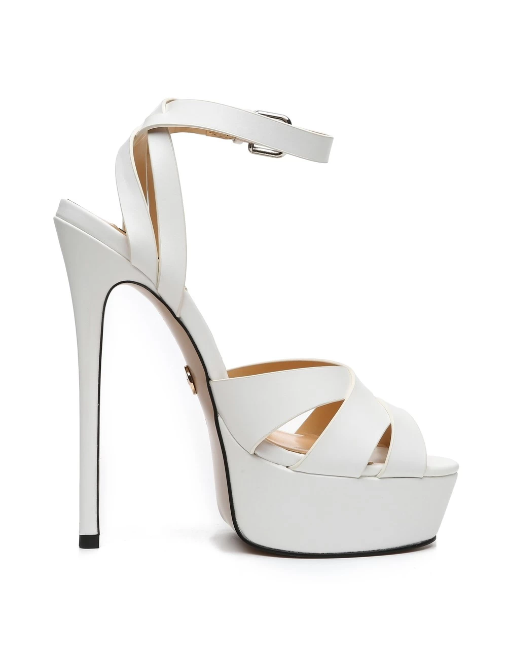 Giaro Giaro KROSS WHITE MATTE STRAPPY SANDALS 3 Giaro Giaro KROSS WHITE MATTE STRAPPY SANDALS - Image 3