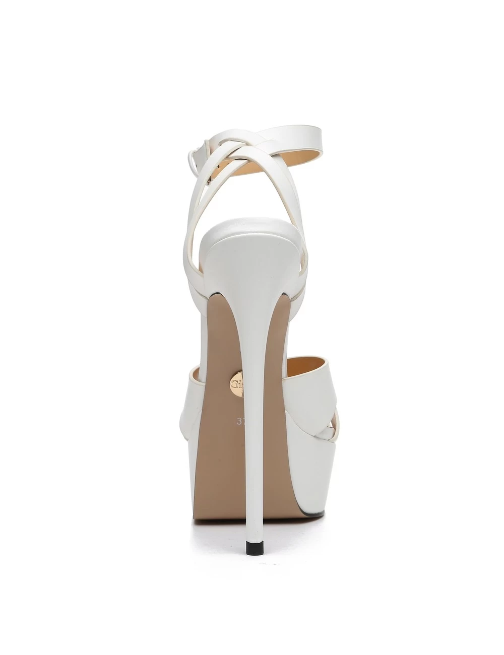 Giaro Giaro KROSS WHITE MATTE STRAPPY SANDALS 4 Giaro Giaro KROSS WHITE MATTE STRAPPY SANDALS - Image 4