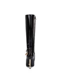 Giaro Giaro LEANDRA BLACK SHINY KNEE BOOTS -Urban Sole Shop giaro giaro leandra black shiny knee boots 2