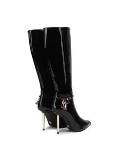 Giaro Giaro LEANDRA BLACK SHINY KNEE BOOTS -Urban Sole Shop giaro giaro leandra black shiny knee boots 7